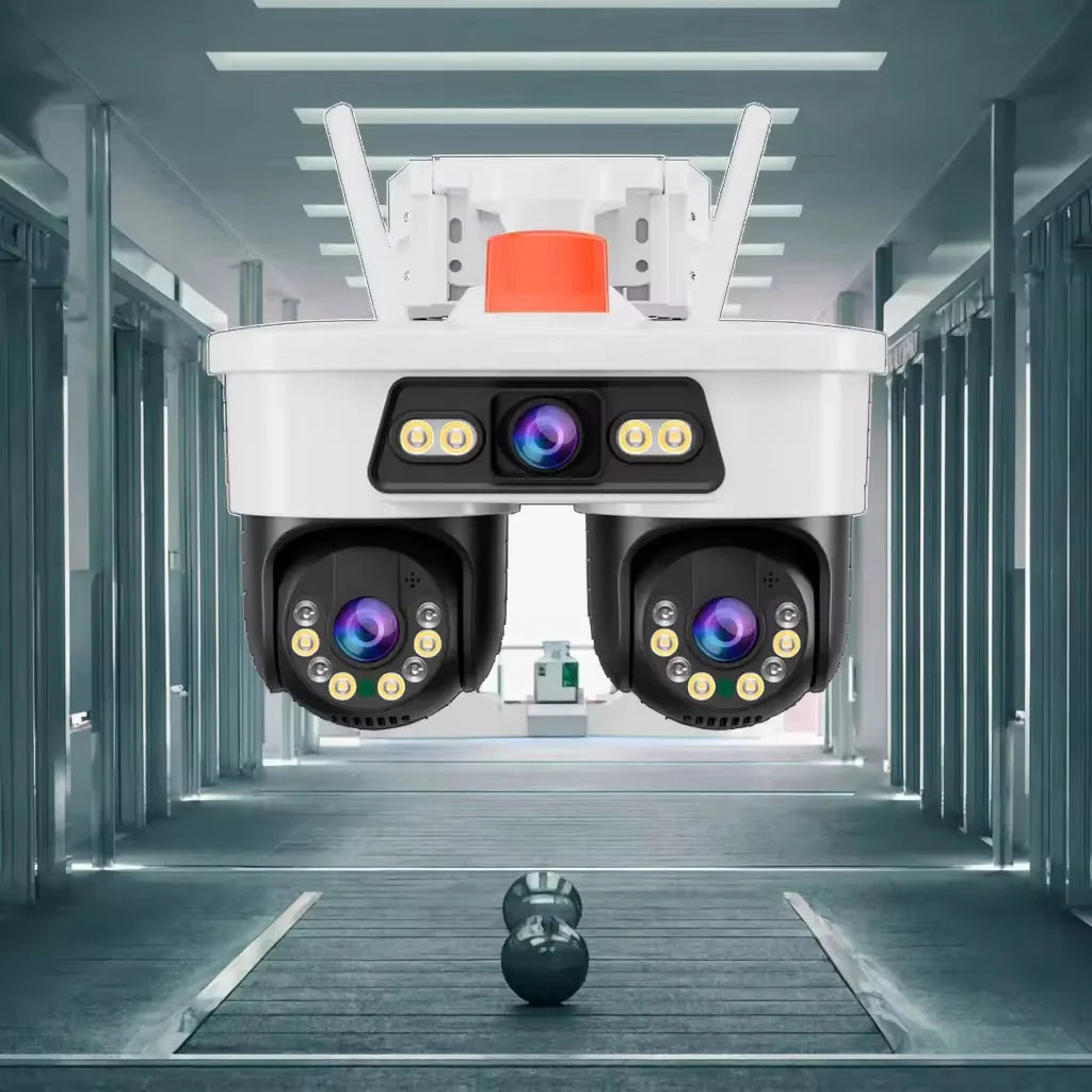 Avancerad WiFi-kamera 360° med belysning, AI, automatisk spårning och smart mörkerseende