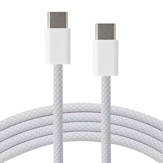 Flätad USB-C till USB-C kabel 1 m kompatibel med alla USB-C enheter